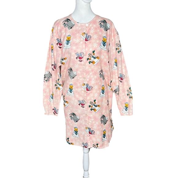 VTG Disneyland Nightgown Shirt Dress S/M Winnie the Pooh Eeyore Piglet Tigger - Picture 3 of 10